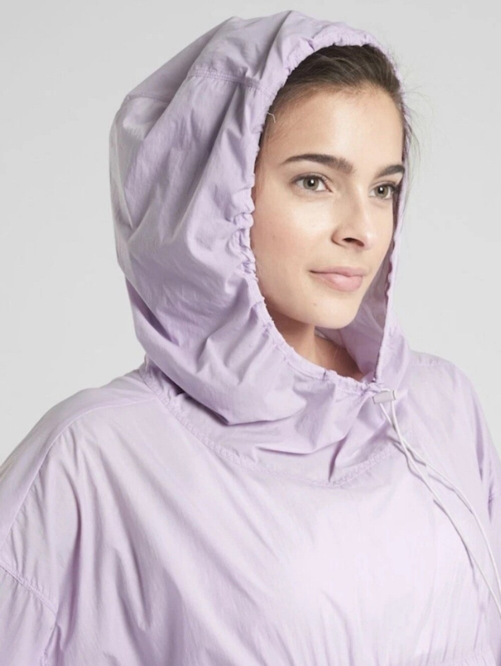 Athleta Dispatch Anorak Light Purple Hooded Pullover Windbreaker Jacket, Size M - Picture 2 of 9